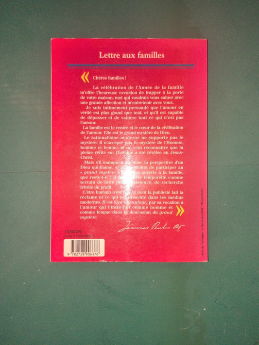 Lettre aux familles, Jean Paul II