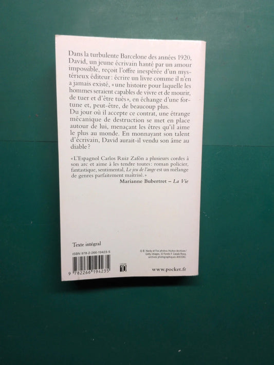 Le Jeu de l'ange, Carlos Ruiz Zafón
