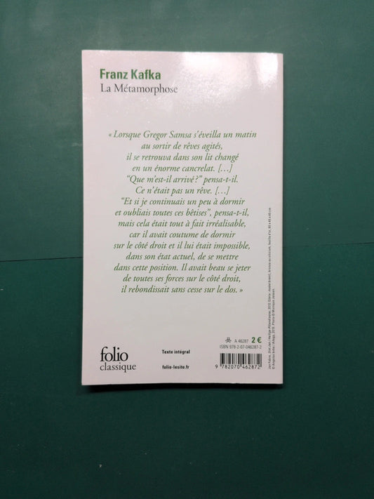 La Métamorphose , Franz Kafka