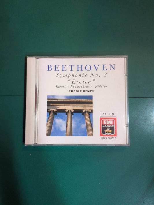 Cd Beethoven, Rudolf Kempe , Symphonie N°3 Eroica , Egmont , Prometheus , Fidelio