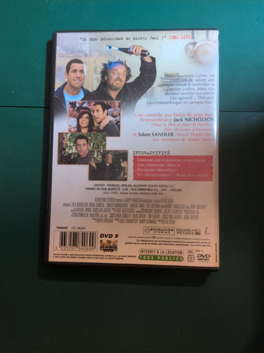 Dvd Self Control (titre original : Anger Management), Peter Segal