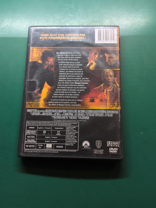 Dvd La Somme de toutes les peurs , 3333973132193
