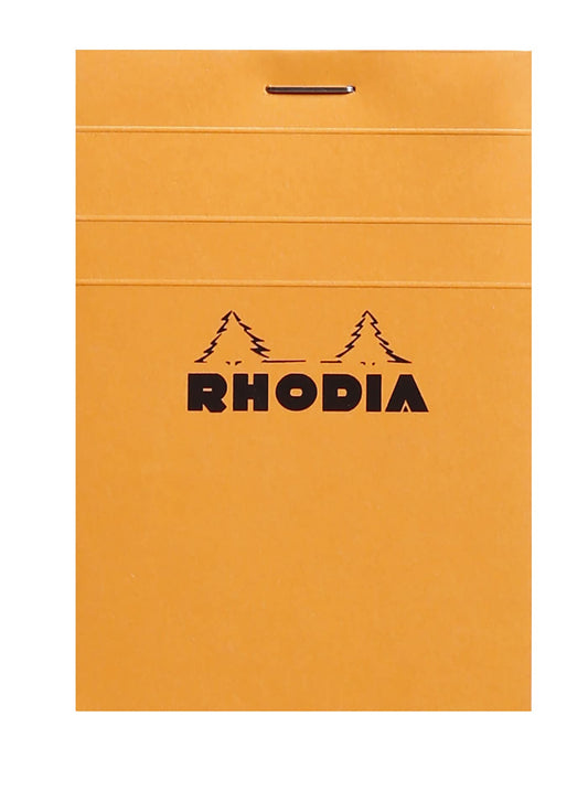 Rhodia Staplebound Notepads - Graph 80 sheets - 3 x 4 in. - Orange cover 3" x 4" (Pack of 1) orange or black you choose, 
