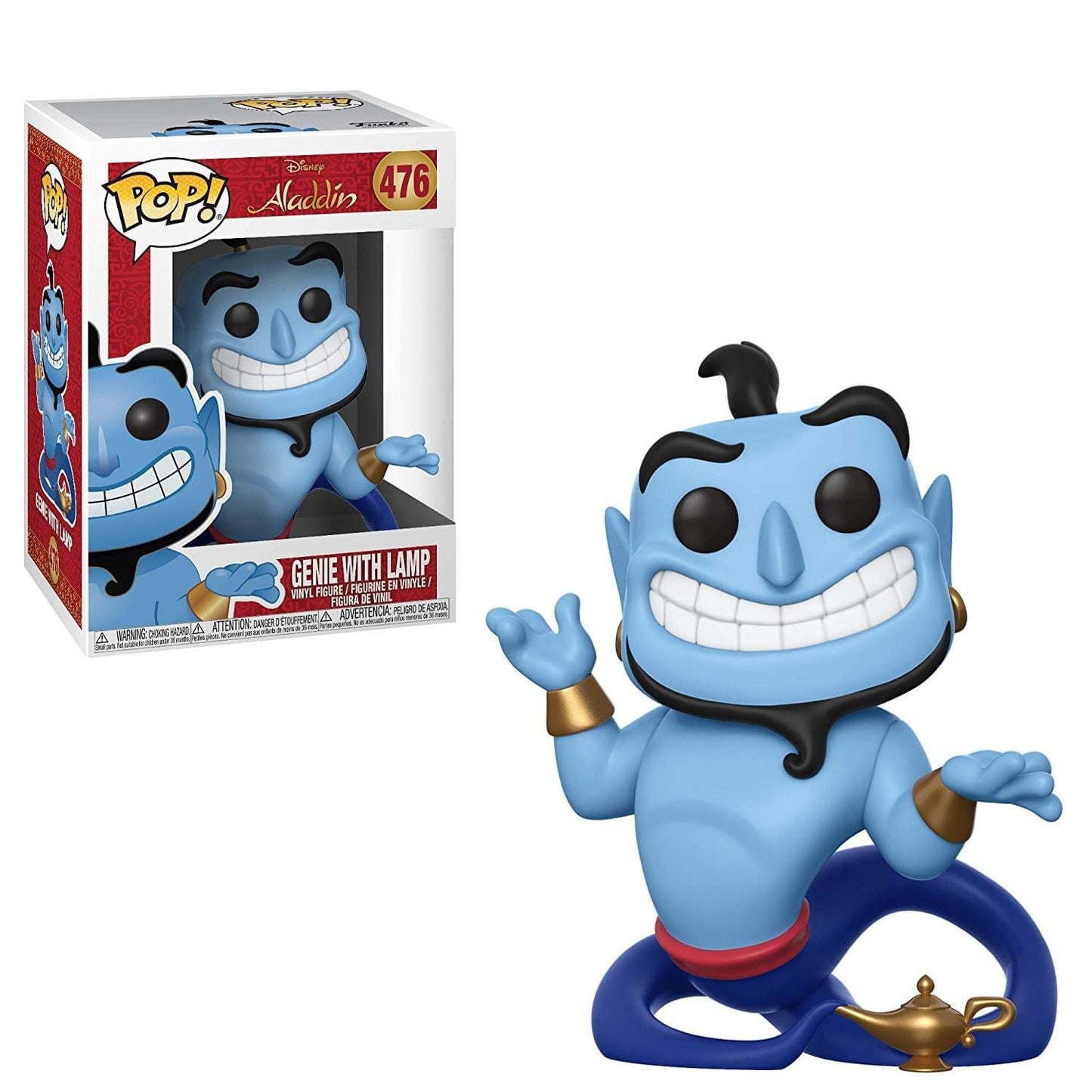 Funko 35757 Pop! Disney: AladdinGenie with Lamp, Multicolor, 