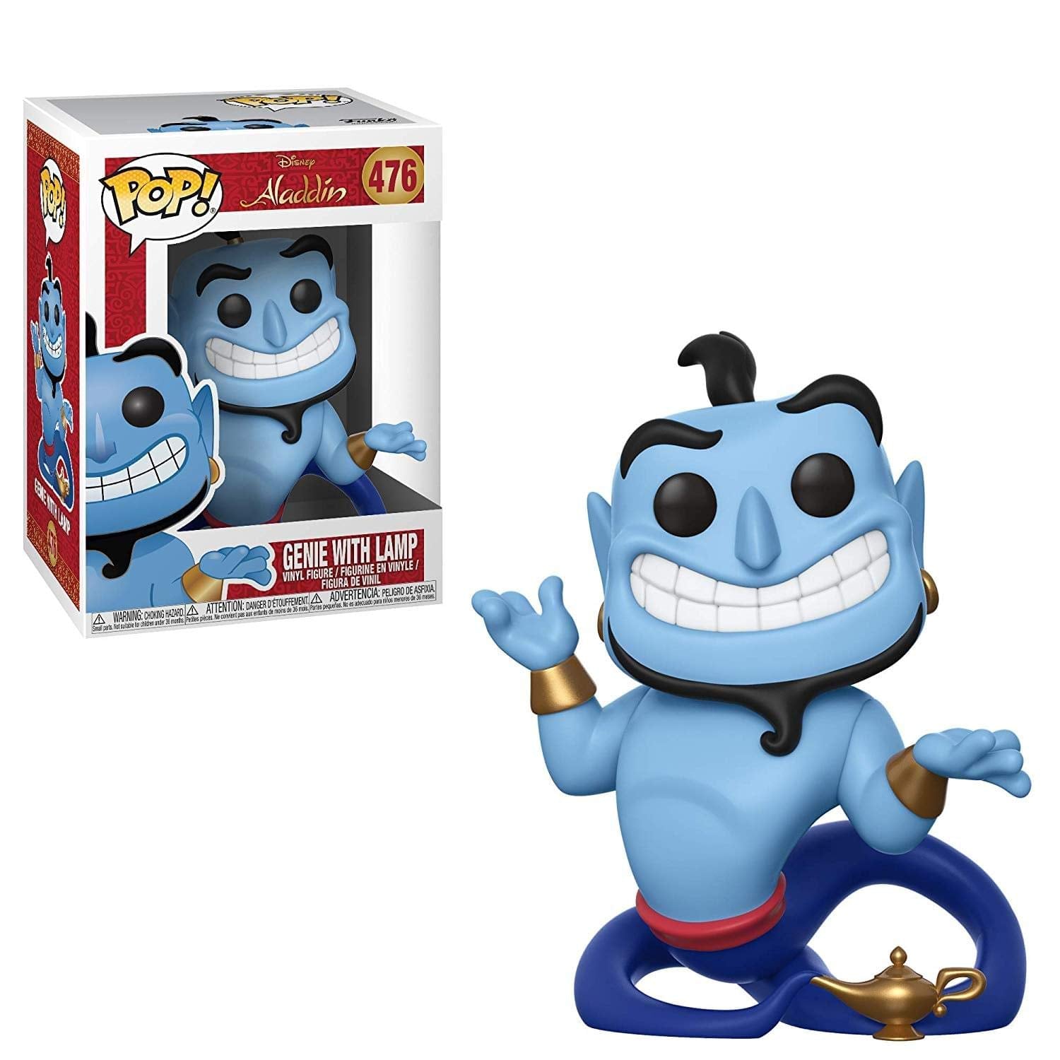 Funko 35757 Pop! Disney: AladdinGenie with Lamp, Multicolor, 