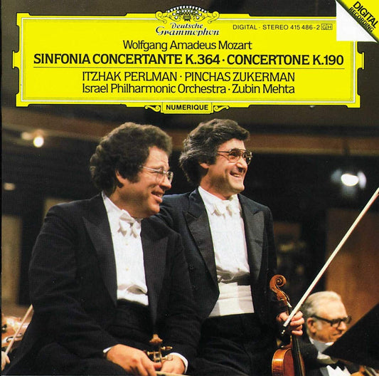 Mozart: Sinfonia Concertante K.364, Concertone K.190, Wolfgang Amadeus Mozart, Zubin Mehta, Israel Philharmonic Orchestra, Itzak Perlman, Pinchas Zukerman