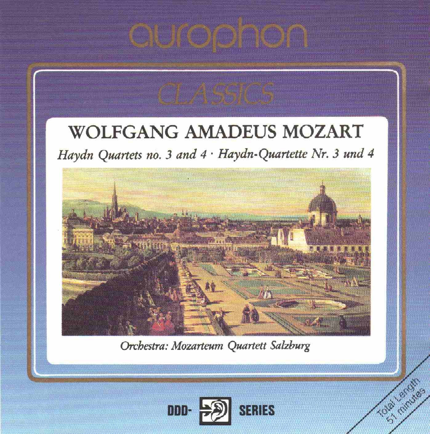 Mozart: Haydn Quartets, No. 3 and 4, Nr. 3 and 4, Mozarteum Quartett Salzburg, Wolfgang Amadeus Mozart