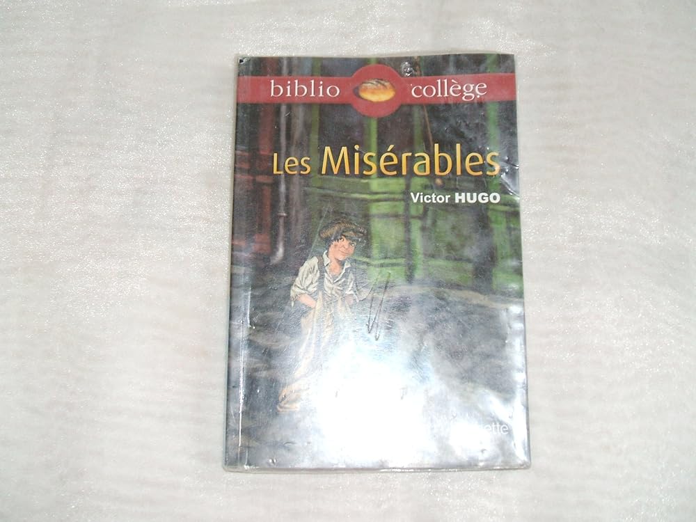Cover of 'Les Misérables' by Victor Hugo, featuring Gavroche, symbol of Parisian street life.