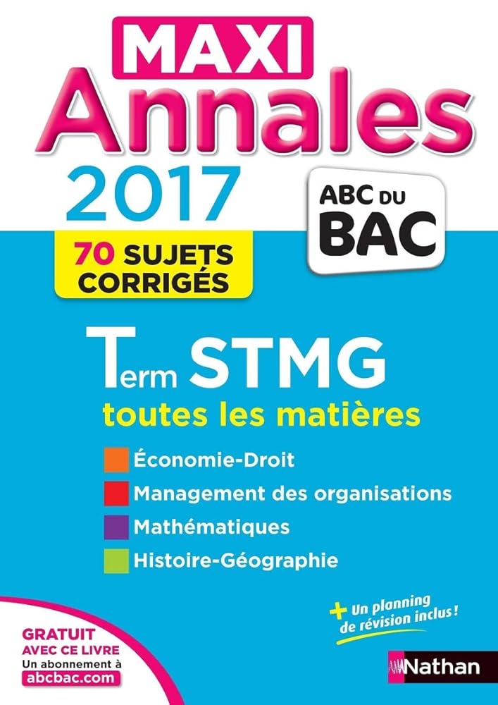 MAXI Annales ABC du BAC 2017 Term STMG (29) cover image