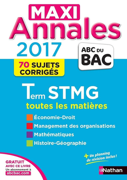 MAXI Annales ABC du BAC 2017 Term STMG (29) cover image