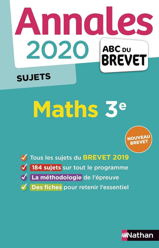 Annales ABC du Brevet 2020 Maths - Non Corrigé cover image