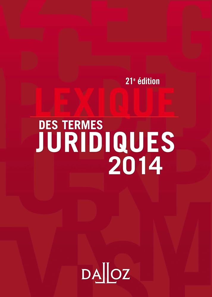 Lexique des termes juridiques cover image