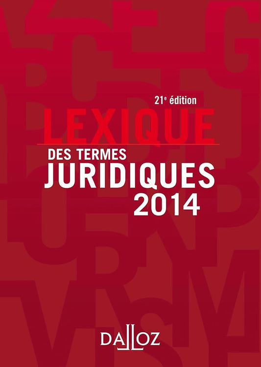 Lexique des termes juridiques cover image