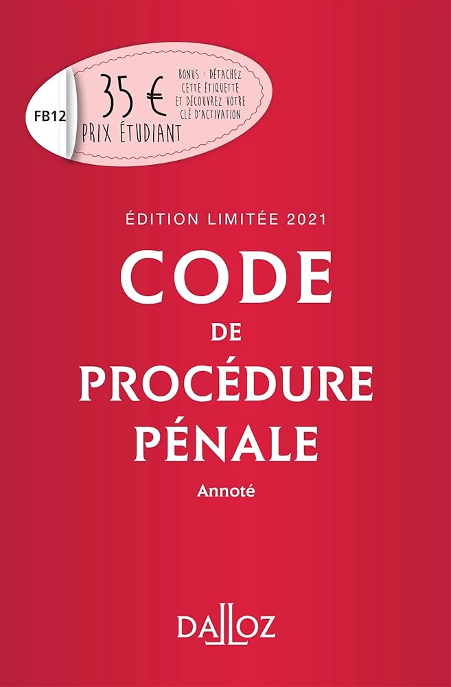 Code de procédure pénale annoté cover image