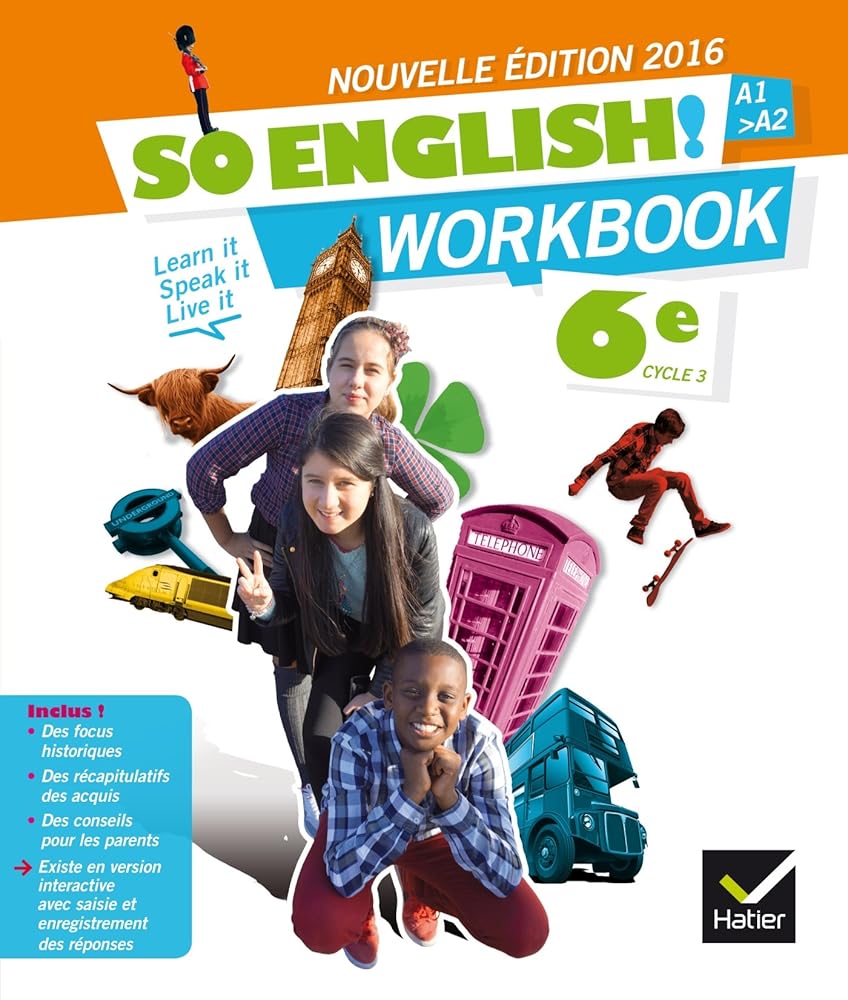 So English! Anglais 6e éd. 2016 - Workbook cover image