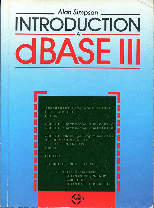 INTRODUCTION A DBASE III cover image