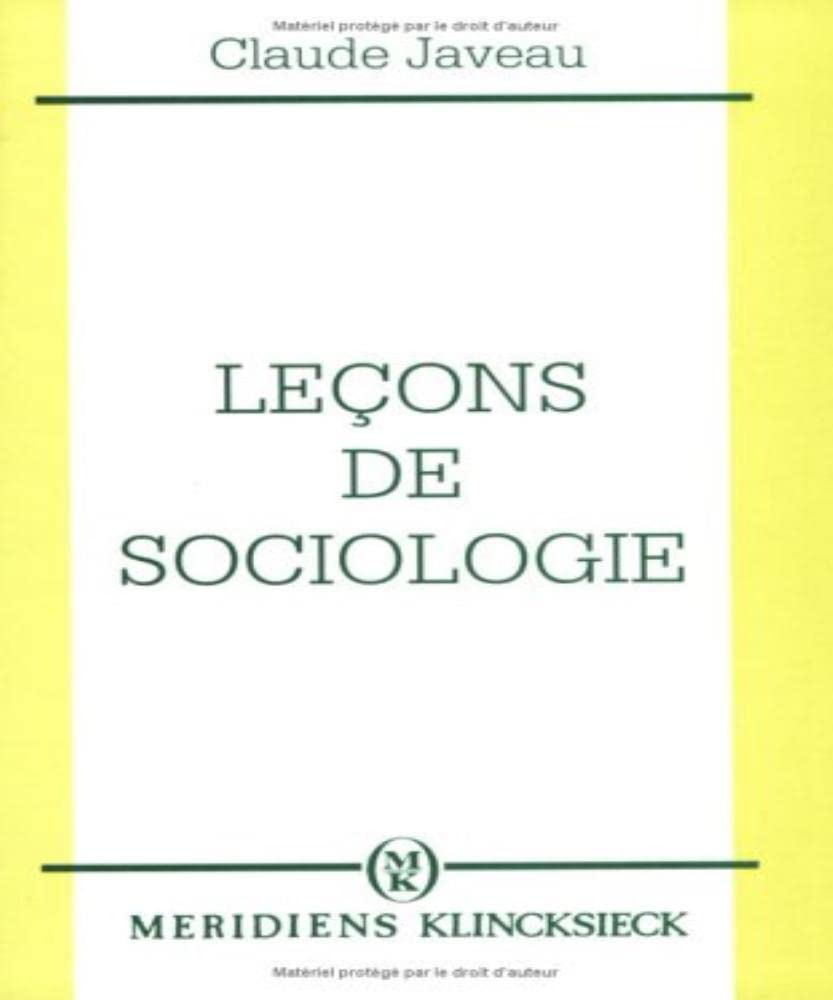Leçons de sociologie cover image