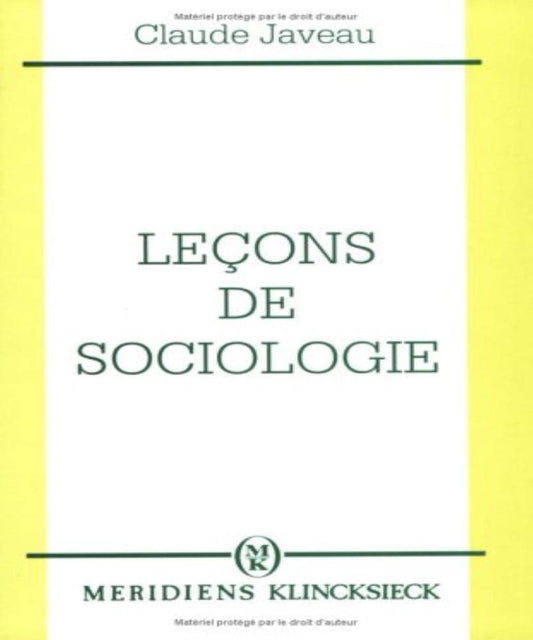 Leçons de sociologie cover image
