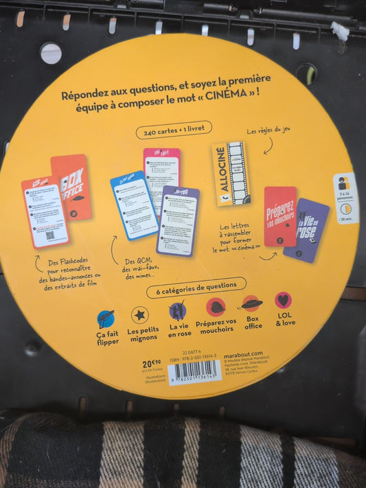 Allociné la boîte à quiz cinéma – vue arrière – comme neuf