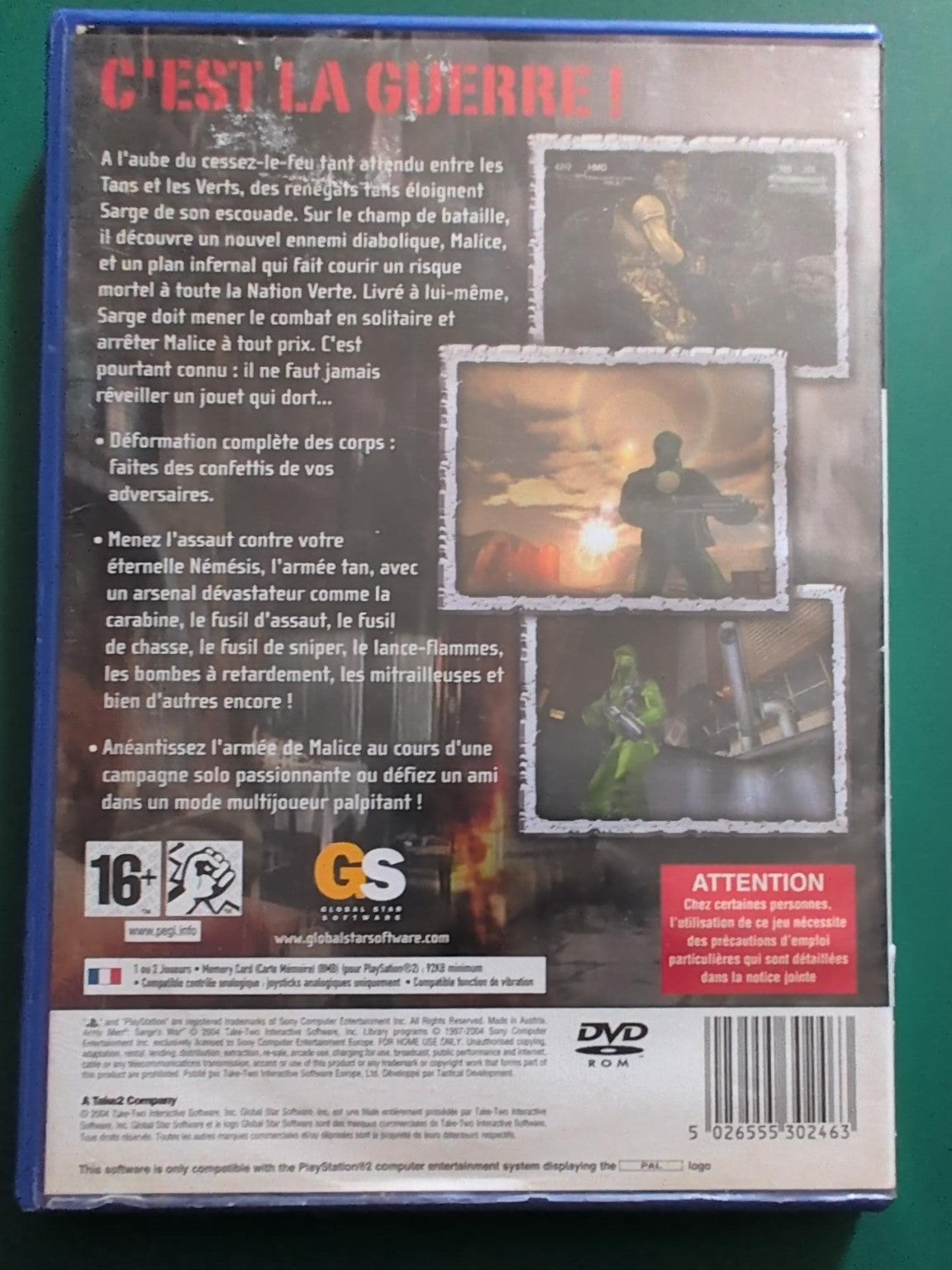 Army Men: Sarge's War - PlayStation 2 PAL - dos