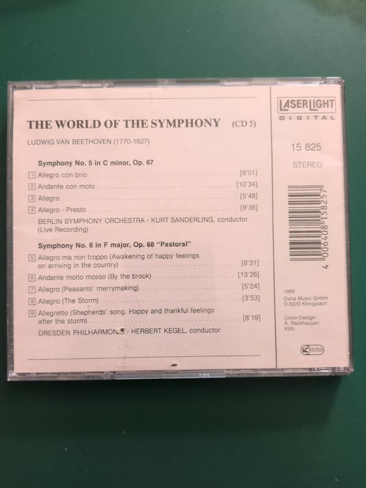 Beethoven Symphonies n°5 et n°6 Pastoral - CD dos et pistes