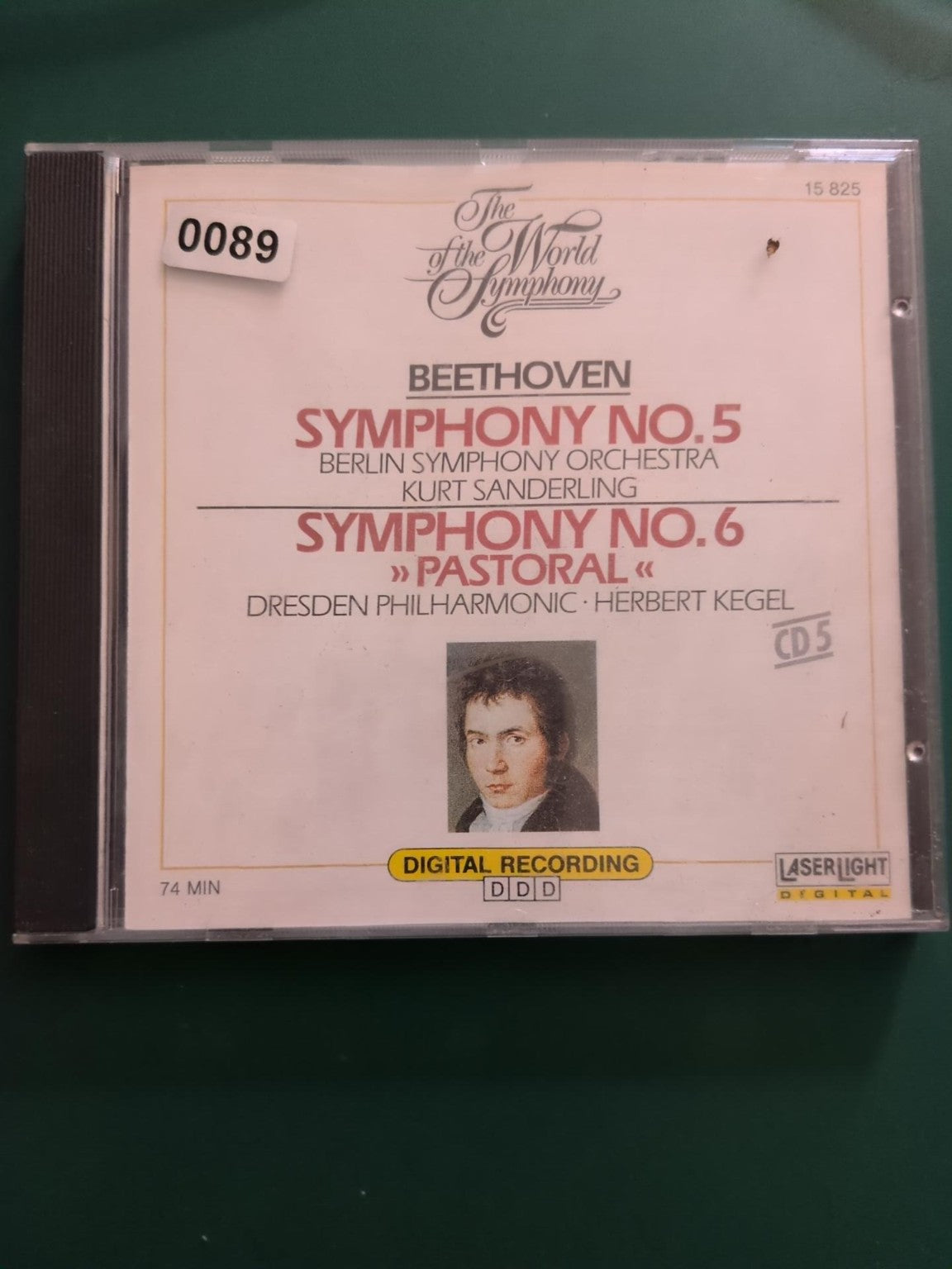 Beethoven Symphonies n°5 et n°6 Pastoral - CD face avant