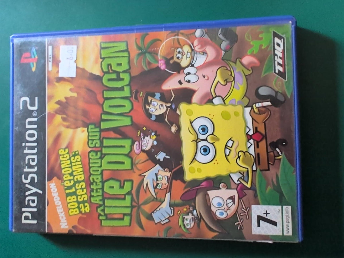Bob l'Éponge et ses amis : Attaque sur l'île du volcan - PS2 PAL - face