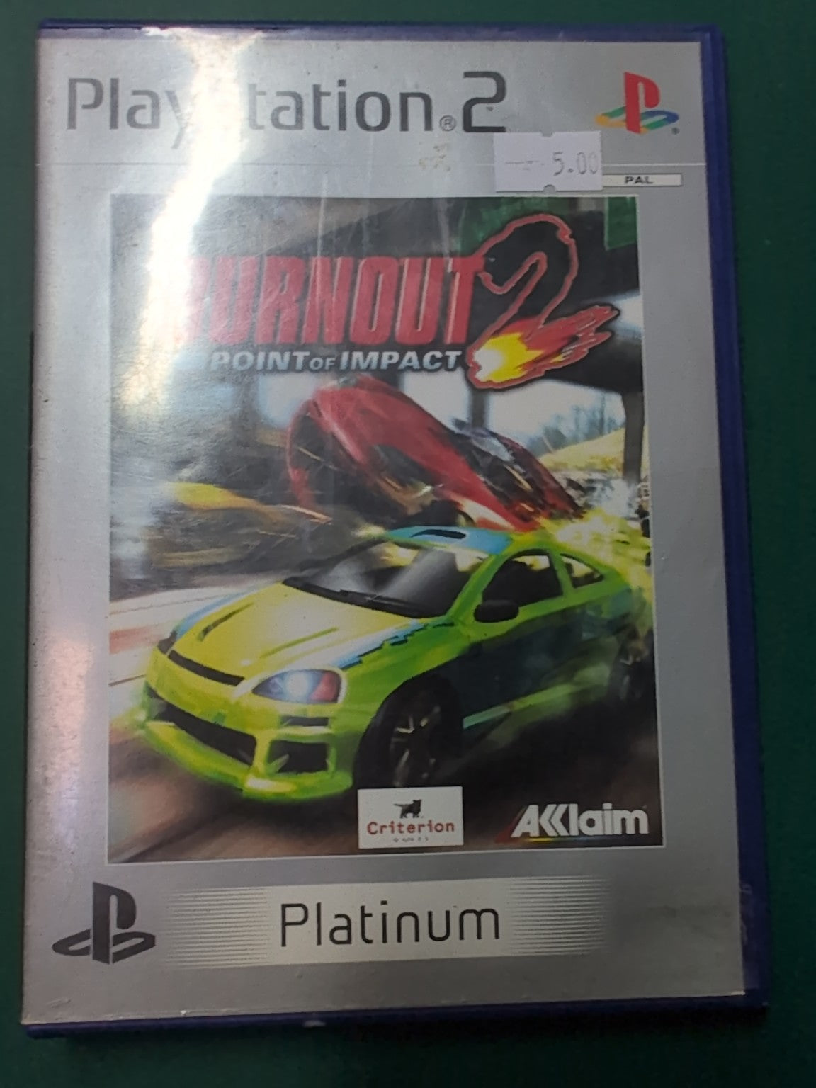 Burnout 2 Point of Impact Platinum sur PlayStation 2 - jaquette avant
