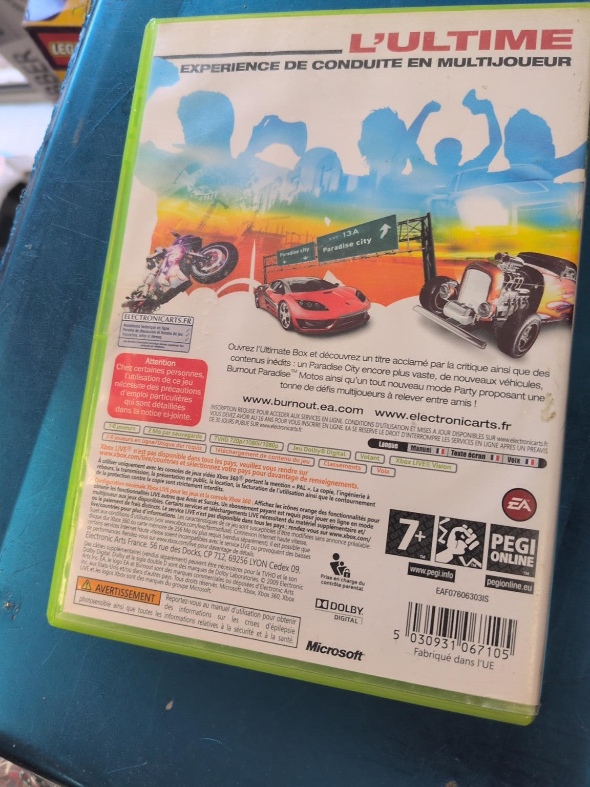 Burnout Paradise The Ultimate Box Xbox 360 - face arrière