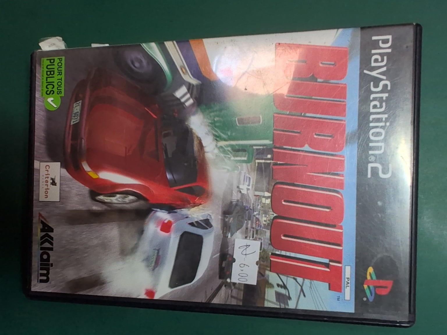 Burnout sur PlayStation 2 - jaquette avant
