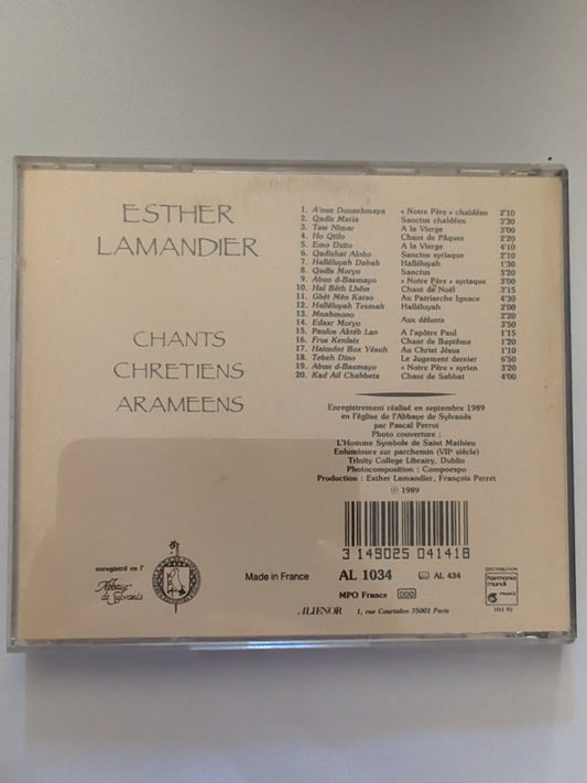 CD Esther Lamandier Chants Chrétiens Araméens - face arrière