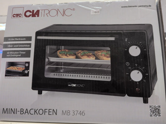 Mini four Clatronic MB 3746 8 litres - face de la boîte