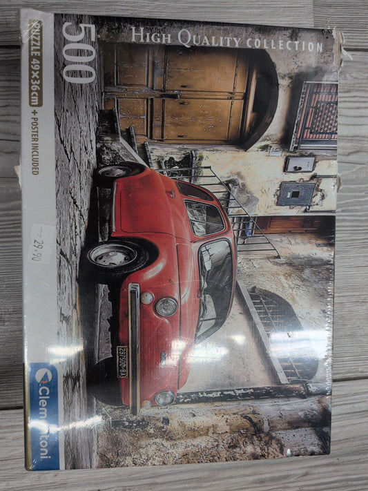 Puzzle Clementoni 500 pièces High Quality Collection Fiat 500 rouge - face avant