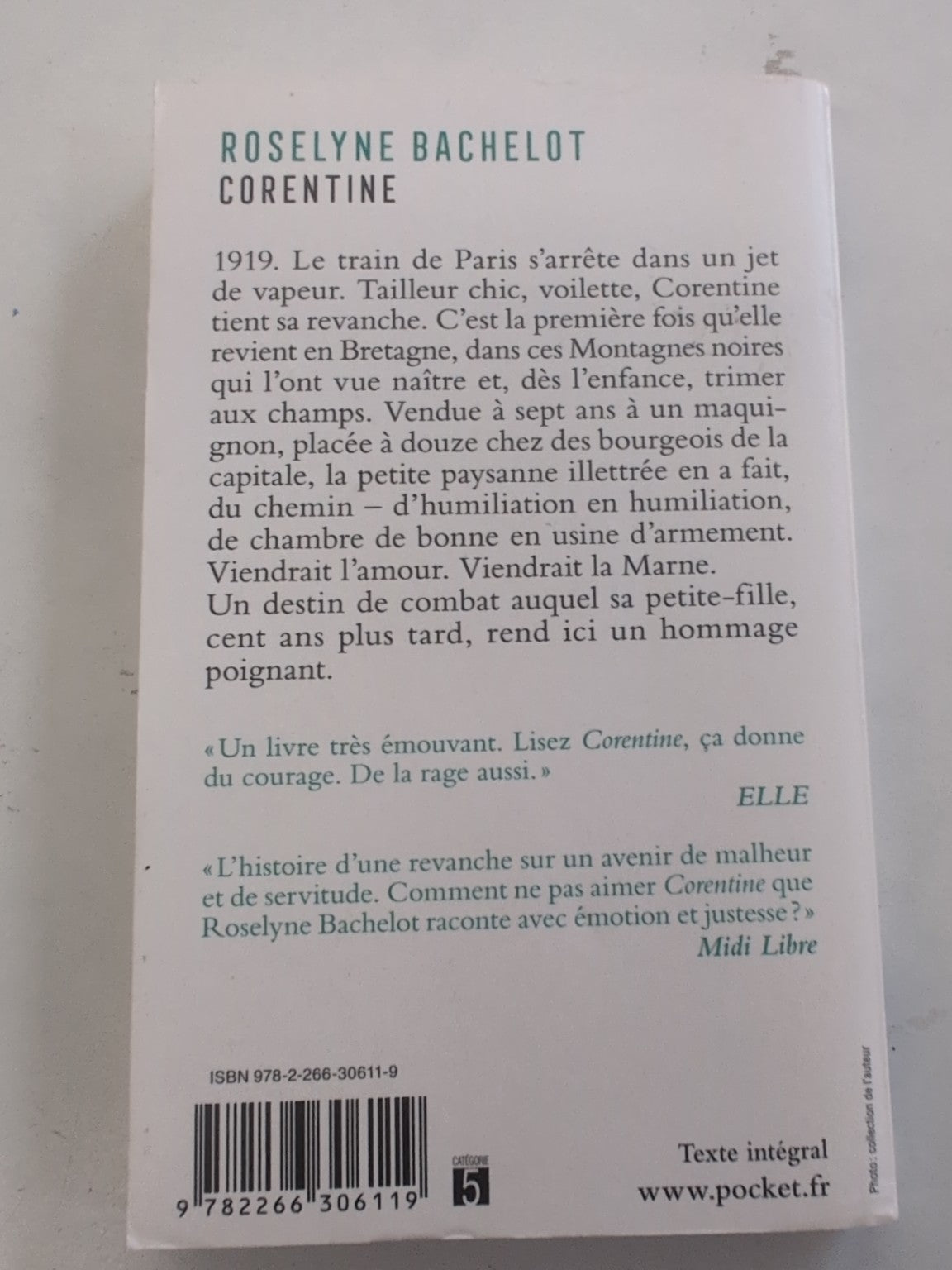 Corentine – Roselyne Bachelot – quatrième de couverture