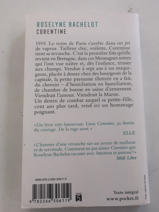 Corentine – Roselyne Bachelot – quatrième de couverture