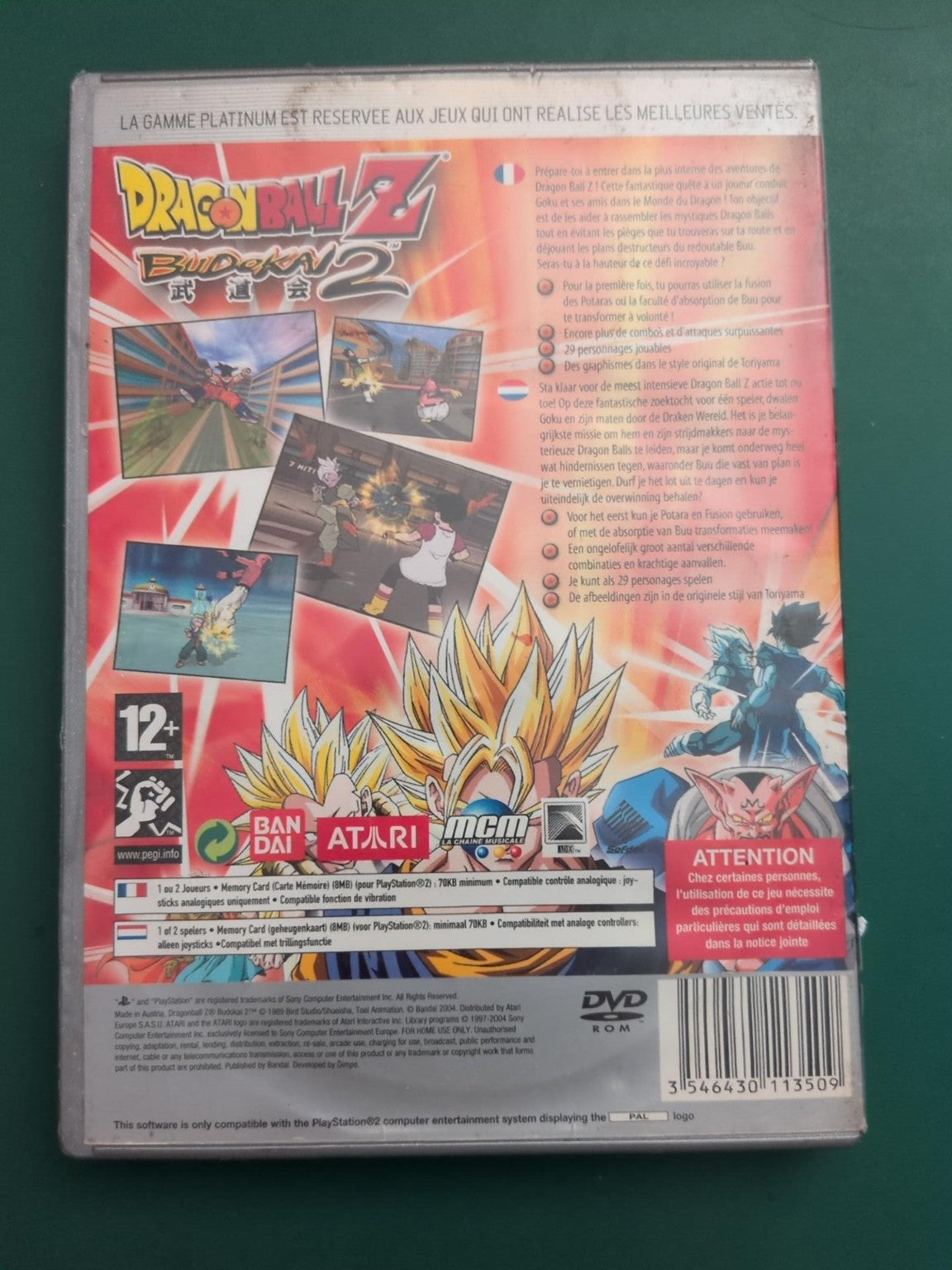 Dragon Ball Z Budokai 2 Platinum PS2 PAL - dos