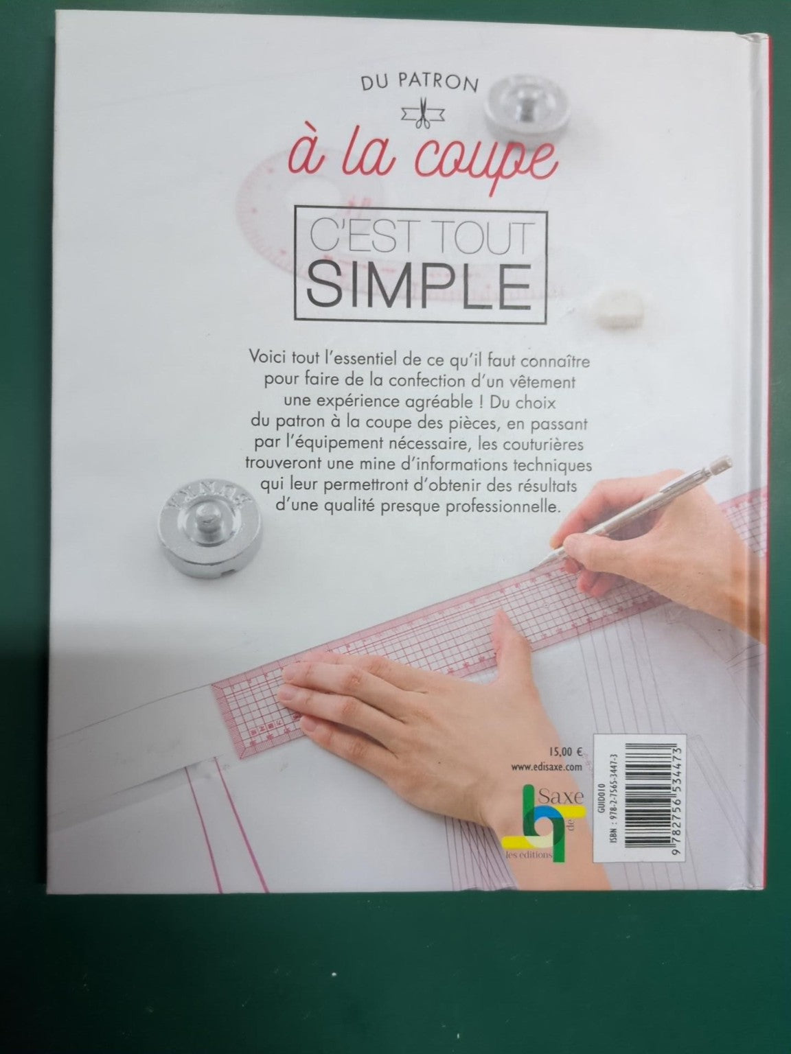 Du patron à la coupe, c'est tout simple de Yoshiko Mizuno – quatrième de couverture