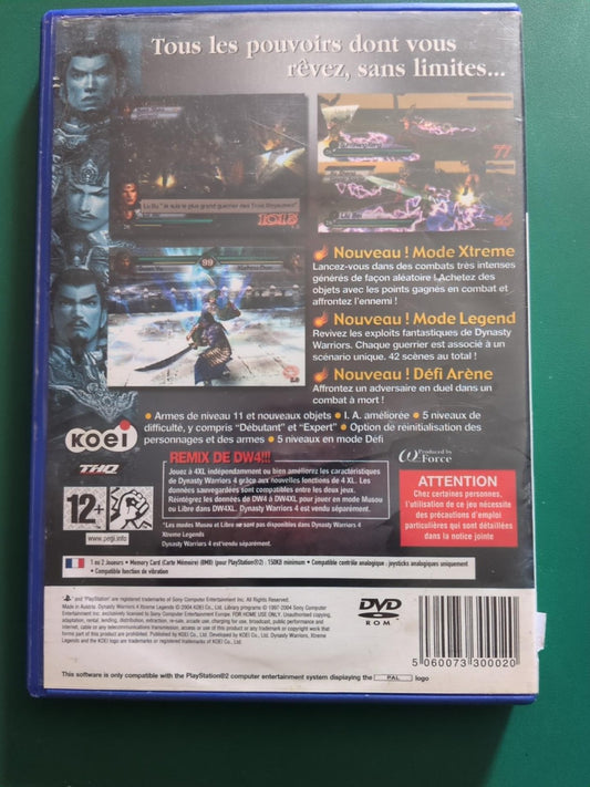 Dynasty Warriors 4 Xtreme Legends - PlayStation 2 PAL - dos