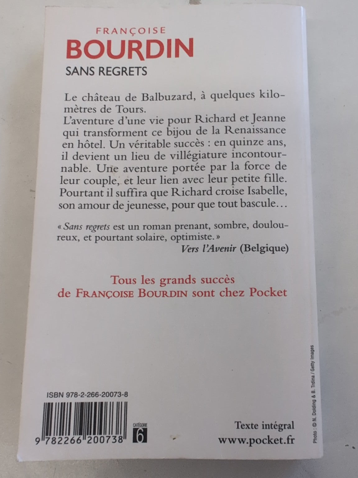 Sans regrets – Françoise Bourdin – quatrième de couverture