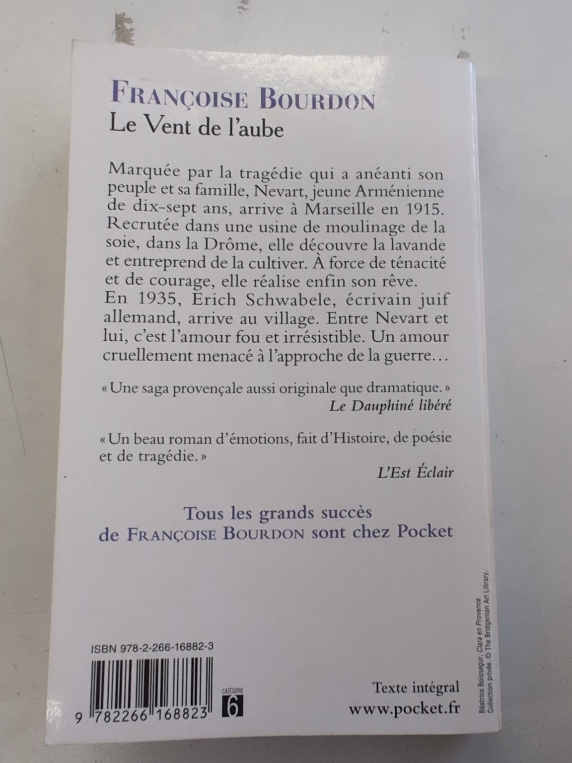 Le Vent de l’aube – Françoise Bourdon – quatrième de couverture