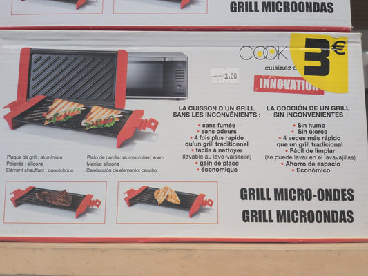 Grill micro-ondes B-Cook sans fumée pour sandwichs et grillades