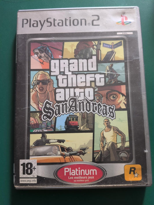 GTA San Andreas Platinum PlayStation 2 PAL - face avant