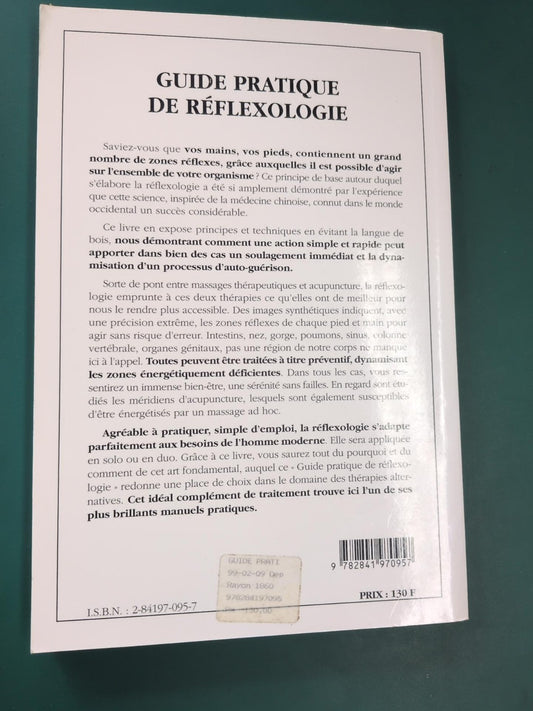 Guide pratique de Réflexologie par A. Le Plexier - quatrième de couverture