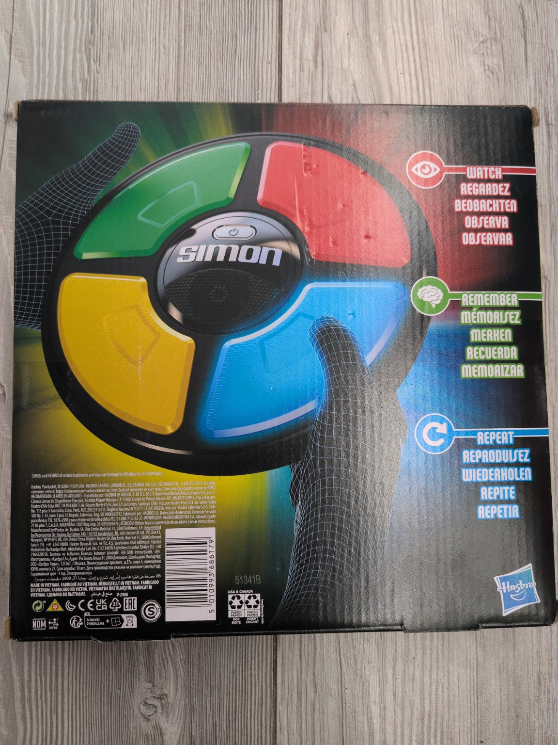 Hasbro Gaming Simon - jeu électronique - dos