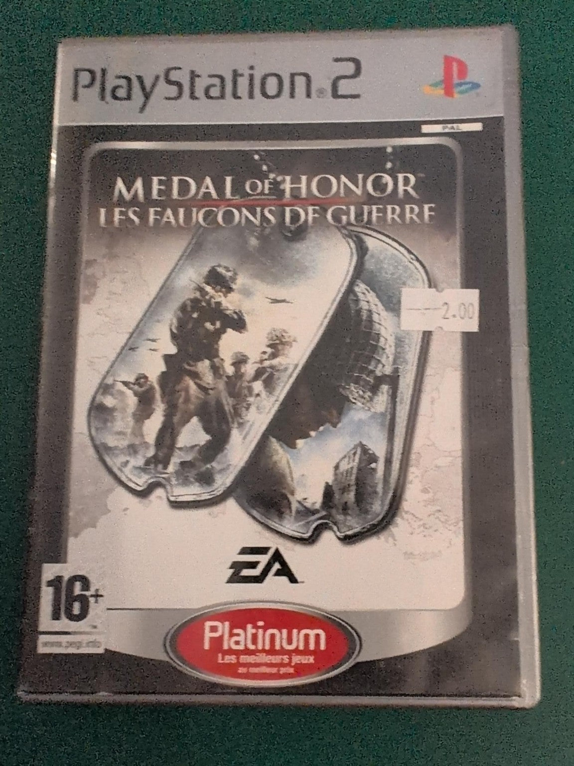 Medal of Honor Les Faucons de Guerre PS2 Platinum - face avant