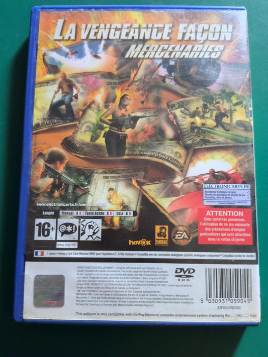 Mercenaries 2 L'Enfer des Favelas PS2 PAL - verso
