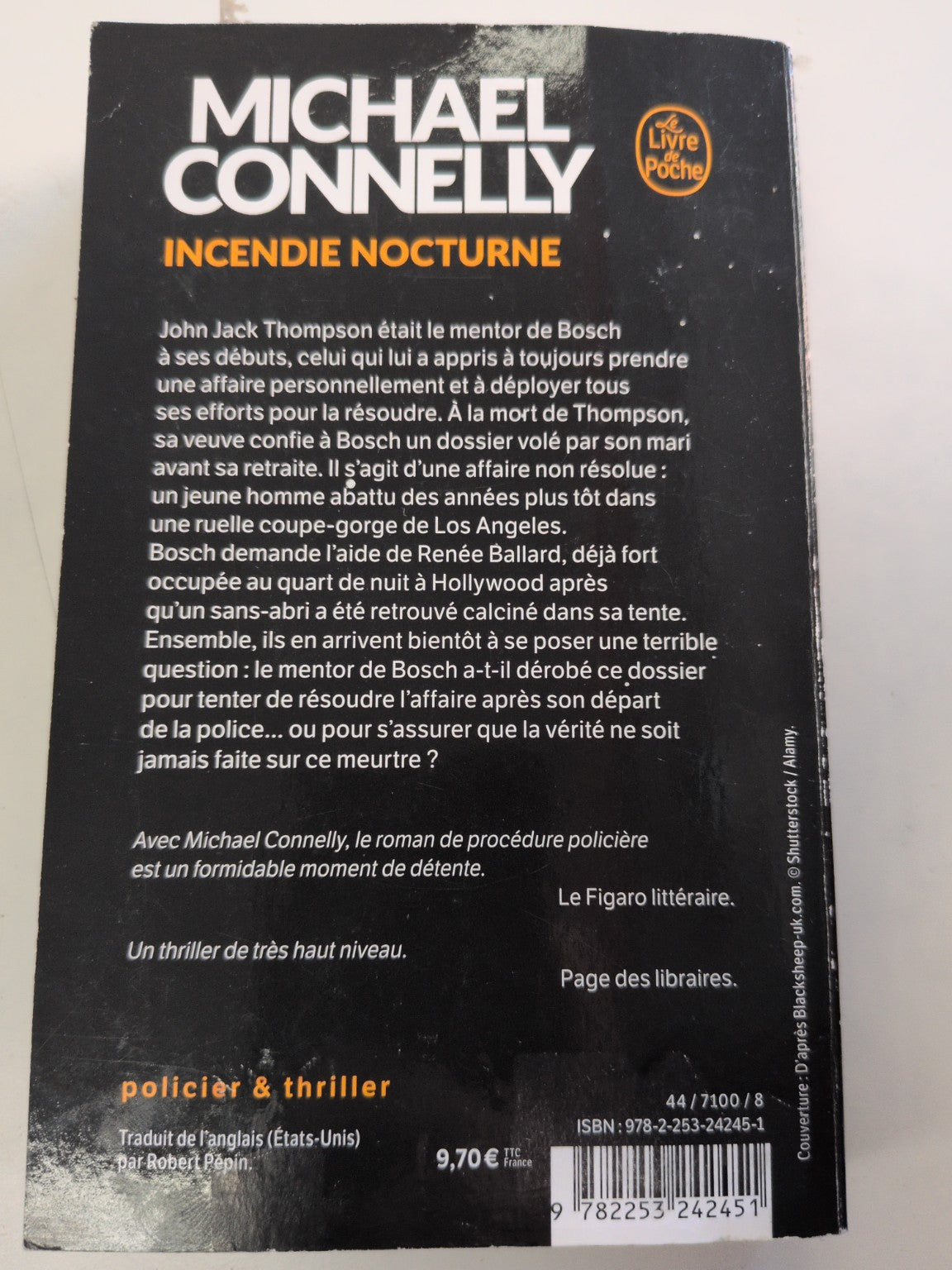 Incendie nocturne – Michael Connelly – quatrième de couverture