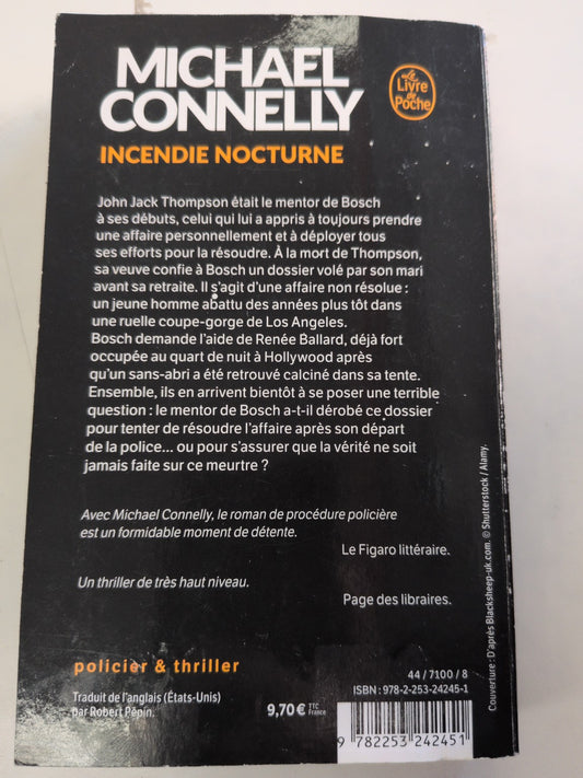 Incendie nocturne – Michael Connelly – quatrième de couverture