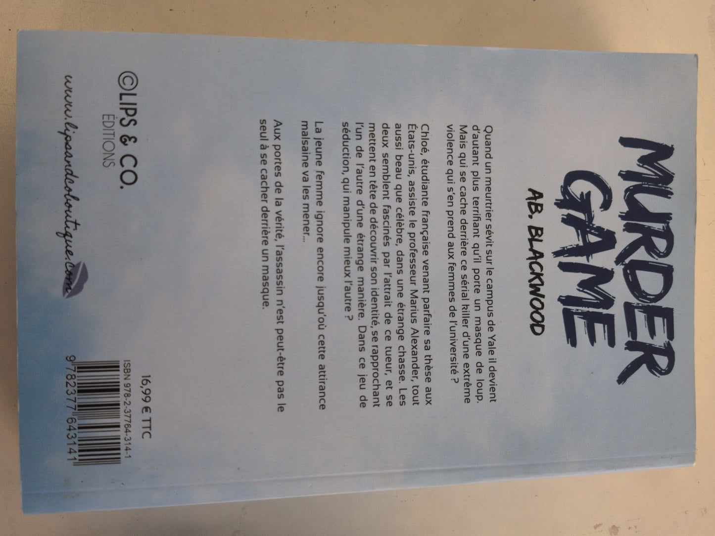Murder Game – AB Blackwood – quatrième de couverture