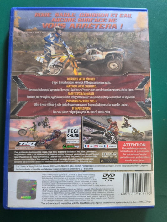 MX vs ATV Extreme Limite PS2 PAL - face arrière